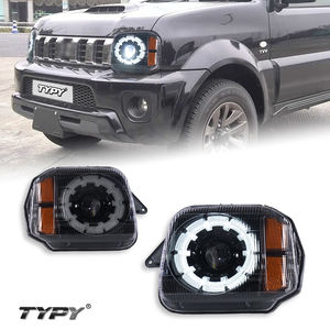 For 2007-2015 Suzuki Jimny Headlight Assembly <b>LED</b> Lens Conversion Kit with Daytime <b>Running</b> <b>Lights</b> Turn Signals 12V New - Product Image 1