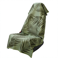Serviette de sport pour la course à pied, housse de siège de voiture pleine grandeur - Microfibre haute performance, imprimé feuilles OLIVER Fit (Garden of Races Past)