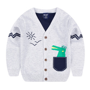 Wholesale Clothing Boy Big Children Cardigan Knitting Sweater Designs for Kids From Import China Products - Product Image 2