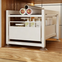 Étagère de rangement coulissante sous l'évier, organisateur de cuisine multifonctionnel pour la maison, étagère de rangement de vaisselle à plusieurs niveaux pour armoire