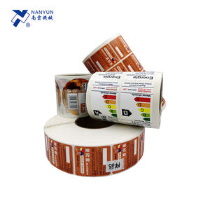 Etiqueta adhesiva de vinilo con logotipo para impresora de etiquetas de código de barras y máquina de etiquetado rollo autoadhesivo impermeable <span class=keywords><strong>microondas</strong></span> personalizado - Product Image 1