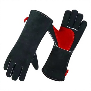 Guantes de Soldadura Reforzados de Piel de Vacuno, Resistentes, Industriales, de Seguridad, para Bomberos, Barbacoa, Anti-Vibración - Product Image 3