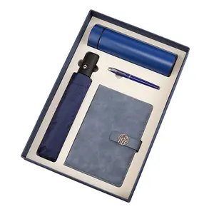 Manufacturer Direct Wholesale Business Gift Set Bottle Pen Notebook Umbrella Corporate Luxury Gift Set