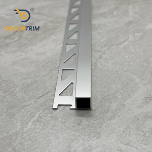 DECORTRIM Custom Factory Aluminium Alloy Wall Flooring Tile <strong>Edge</strong> Trim Silver Color <strong>Square</strong> Shape Tile Accessories - Product Image 4