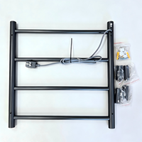 OEM ODM Chauffe-serviettes électrique mural de haute qualité, personnalisé, étanche IPX4, chauffage rapide, finition or brossé, 4 barres