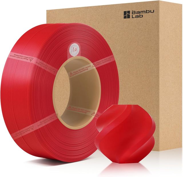 Original Bamboo Lab New PETG Basic Refill 3D Printer Filament-Red (30201) RFID PETG Filament for A1 X1 P2S H2D Model