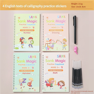 Cahier d'écriture réutilisable pour enfants, surfaces rainurées, anglais, <span class=keywords><strong>espagnol</strong></span>, français, arabe, russe - Cadeaux pour enfants - Product Image 6