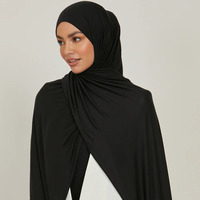 Hijab en jersey de bambou de qualité supérieure, respirant, extensible dans quatre directions, écharpe islamique douce pour la peau, antidérapante