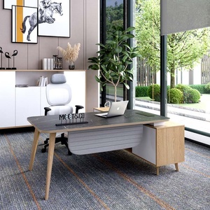 High End Luxury Office Furniture L Shape Ceo Boss Table Wooden Executive Office <b>Desk</b> Modern - Product Image 2