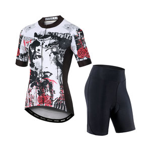 เสื้อปั่นจักรยานพิมพ์ลาย Sublimation แบบขายส่ง พร้อมรุ่น OEM Ropa de Ciclismo สำหรับผู้หญิงนักปั่นจักรยานกลางแจ้ง - Product Image 5