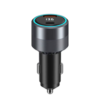 Chargeur de voiture USB + Type C à affichage numérique de haute qualité PD100w QC3.0 Super rapide pour chargeur de téléphone portable