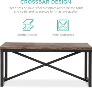 Bằng Gỗ <span class=keywords><strong>3</strong></span> Mảnh Băng Ghế Dự Bị Phong Cách Bàn Ăn Đặt Cho 4 Người Phòng Ăn Đồ Nội Thất - Product Image 5