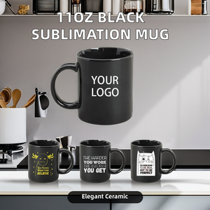 Taza de cerámica de flor negra de 11oz hecha a mano, vaso de papel de endorfina nórdica de sublimación especialmente suministrado transfronterizo, transferencia de calor - Product Image 5