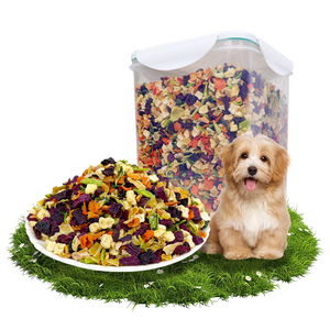 Snack Liofilizzato <span class=keywords><strong>per</strong></span> Cani e <span class=keywords><strong>Gatti</strong></span>: Carota, Patata Dolce Viola, Zucca, Cavolo - Mix di Verdure Naturali Ricche di Fibre - OEM - Product Image 1