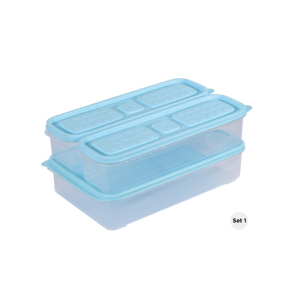 SB TECH New Single Piece Package Rectangle Polypropylene Blue 12-Cube <b>Ice</b> <b>Tray</b> <b>Lid</b> Container-Freezer Proof Heat Resistant 45F - Product Image 4