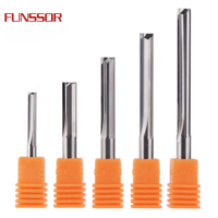 Fraise à queue droite en carbure à 2 dents, queue de 3.175 mm, diamètres 4, 6, 8 mm, pour fraisage et gravure