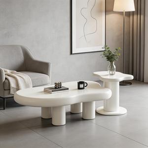 White Cloud <b>Shaped</b> Coffee <b>Table</b> Set Nordic Irregular Aesthetic Living Room Center - Product Image 2