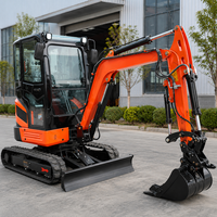LIVRAISON GRATUITE Mini-excavatrice sur chenilles 3 tonnes, 1,8 tonne, 2,5 tonnes, machine de terrassement à moteur, mini-pelle, prix