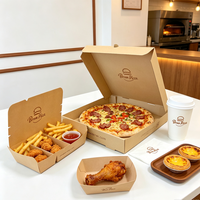 Boîte à pizza jetable SP4865, 7-32 pouces, boîte d'emballage pour la cuisson, boîte à pizza à emporter en carton ondulé à trois couches, épaissie