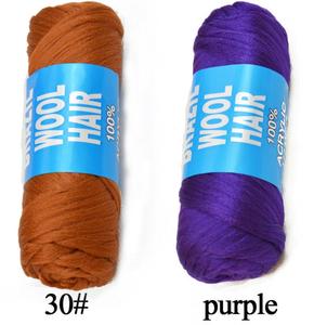 Cheveux en <span class=keywords><strong>Laine</strong></span> Brésilienne Ignifuge à Basse Température, Fibre <span class=keywords><strong>Synthétique</strong></span> pour Tressage - Product Image 3