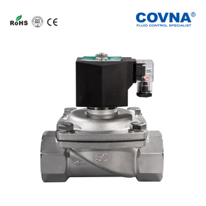 Vente de liquidation B2B COVNA DN50 2 pouces 2 voies 220V électrovanne à eau basse pression normalement fermée en acier inoxydable - Product Image 3