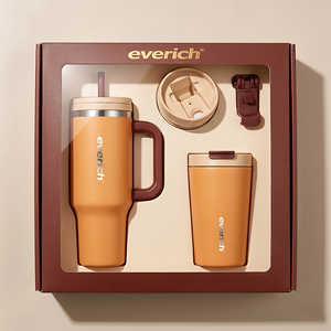<span class=keywords><strong>Set</strong></span> di 2 Tumbler <span class=keywords><strong>da</strong></span> 40oz e 1 Tazza <span class=keywords><strong>da</strong></span> <span class=keywords><strong>Caffè</strong></span> <span class=keywords><strong>da</strong></span> 14oz, Bicchieri a Doppia Parete in Acciaio Inox 304, Tazza con Manico e Cannuccia in Tritan Antigoccia - Product Image 1
