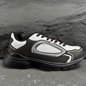 उच्च गुणवत्ता वाले क्लासिक फैशन चिंतनशील 30 आइकन कम-शीर्ष स्नीकर्स काउहाइड सिलाई और जाल के साथ उच्च अंत पुरुषों के लिए - Product Image 4