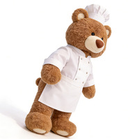 Peluches personnalisées ours en peluche cuisinier, adorables ours en peluche portant des vêtements de cuisinier, peluches douces