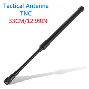 ABBREE 33cm/12.99In TNC VHF UHF doble banda 144/430Mhz plegable cuello de cisne táctico Walkie Talkie antena para TK-378 UN/PRC-152 148 - Product Image 3