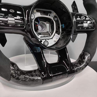 Volant en cuir et fibre de carbone pour Mercedes-Benz AMG, modification de l'ancien modèle au nouveau, amélioration de l'intérieur de voiture en cuir forgé