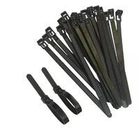 Attaches-câbles réutilisables en nylon 66 autobloquants, robustes, assortis, quatre longueurs (6, 8, 10, 12 pouces)