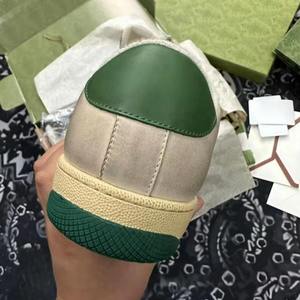 Drioshipping, zapatillas de deporte informales verdes clásicas nuevas de lujo para hombres y mujeres, zapatos pequeños sucios de cuero genuino, el mismo estilo para - Product Image 3