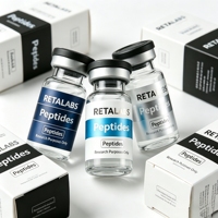 Étiquettes de sécurité holographiques mates, autocollants en peptides purs pour l'emballage de flacons en verre de laboratoire de 3 ml et 10 ml