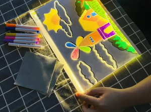 Großhandel Acryl Leuchttafel zum Handschreiben, löschbar, Anti-Malerei, Blumen-Werbetafel, florale Notizblöcke, fluoreszierender Effekt für Verkaufsstände - Product Image 4