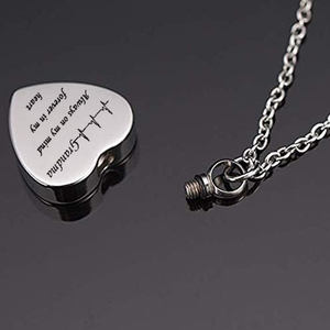 Anniversaire pierre urne collier ailes Souvenir pendentif grand-mère bijoux commémoratifs pour toujours dans mon esprit pour toujours dans mon coeur - Product Image 3