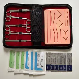 缝合实践工具包医疗和兽医学生可重复使用皮肤缝合训练工具包生物解剖工具不锈钢