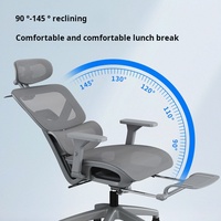 Envío Gratis desde Almacén en EE. UU. Silla de Oficina Ejecutiva Ergonómica Giratoria de Malla con Reposacabezas y Reposabrazos Ajustables para Computadora