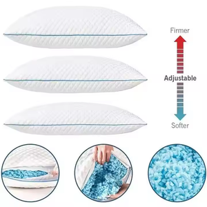 <span class=keywords><strong>Oreiller</strong></span> de couchage en mousse à mémoire de forme de gel de refroidissement orthopédique déchiqueté et confortable pour le cou avec housse amovible en coton <span class=keywords><strong>bambou</strong></span> - Product Image 5