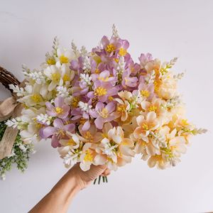 Bouquet de fleurs artificielles CallaFloral en tissu polyester tissé, décoration intérieure, arrangement de mariage - Product Image 1