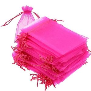 Sac en organza blanc personnalisé de grande taille, transparent et de haute qualité, avec cordon de serrage et ruban avec logo - Product Image 3