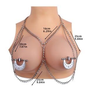 ที่หนีบหัวนมสแตนเลส QKKQ 304 พร้อมสายหนังรัดคอ BDSM อุปกรณ์รัดหน้าอก ที่หนีบหัวนมแบบเซ็กซี่ ของเล่นทางเพศสำหรับผู้หญิงและผู้ชาย - Product Image 6