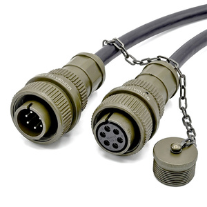 Cable Personalizado de 6 Pines Serie MIL-<span class=keywords><strong>DTL</strong></span>-5015 Macho a Hembra MS3106A14S-6P a MS3106A14S-6S, Conector Industrial MS5015 de Alta Resistencia - Product Image 2