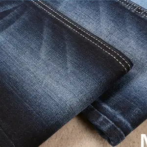 New competitive high quality cotton jeans fabric T400 dual core dualfx denim fabric indigo color shade