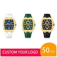 50 Stück OEM Benutzerdefiniertes Zifferblatt Logo Curren 8488 Fabrik Großhandelspreis Herren Quarzuhr Männeruhr Luxus Armbanduhr für Herren Relojes