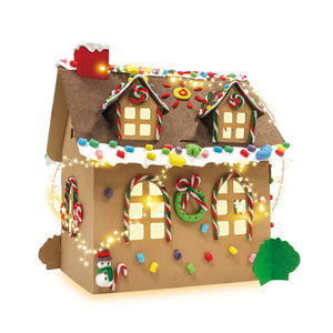 Puzzle miniature 3D DIY illumine le petit jouet de <span class=keywords><strong>maison</strong></span> de Noël en carton pour enfants - Product Image 6
