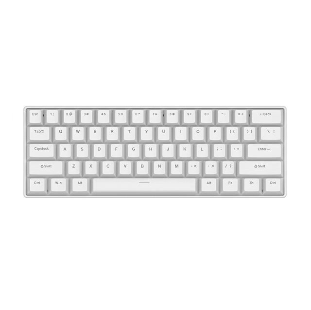 Compact 61-Keys LED Backlit White Mechanical Gamer Keyboard 60% Cheaper Wired PC Computer USB New Klavye Gaming Teclado
