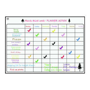 Calendario Magnético Semanal Personalizado con Logotipo para Niños, Calendario Magnético para Refrigerador - Product Image 1