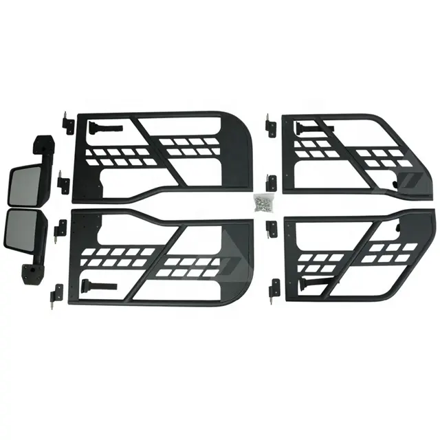 Auto parts Accessories Tubular Doors 4 dr/ 2 dr with Reflection Mirrors for Jeep Wrangler JK 07-18