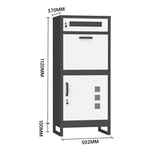 Buzón independiente de Metal para exteriores alemán, paquete de cartas y paquetes a prueba de agua, buzón para instalación en el suelo de la casa - Product Image 4