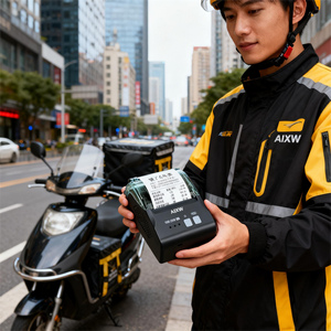 AIXW <span class=keywords><strong>Imprimante</strong></span> de reçus thermique 2 pouces 58mm <span class=keywords><strong>Imprimante</strong></span> de point de vente mobile pour smartphones et tablettes en stock disponible à un prix bon marché - Product Image 2